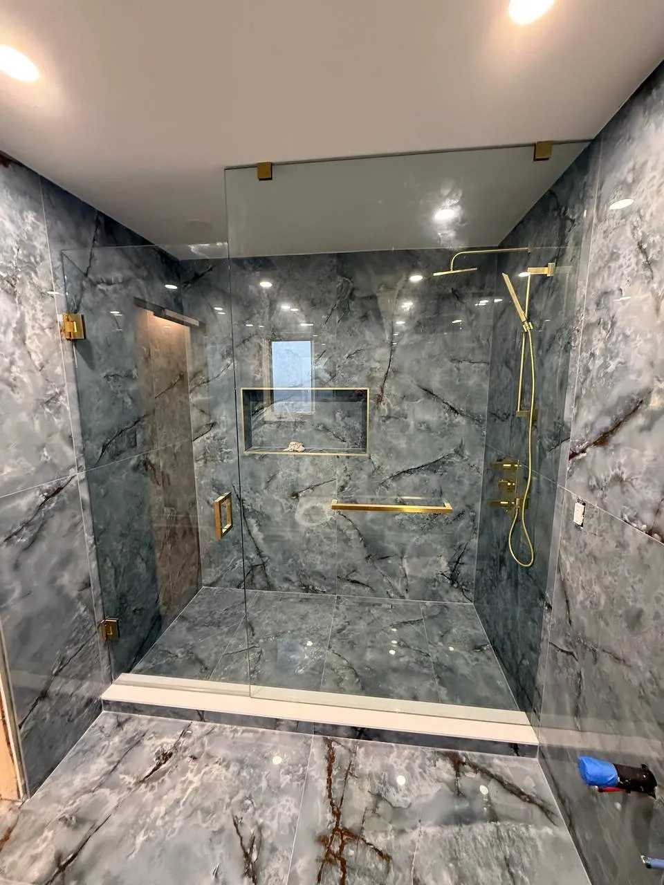 Residential floor tile installation